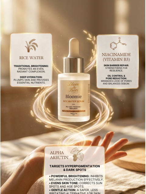 Rice water serum with Niacinamide & Alpha Abrutin
